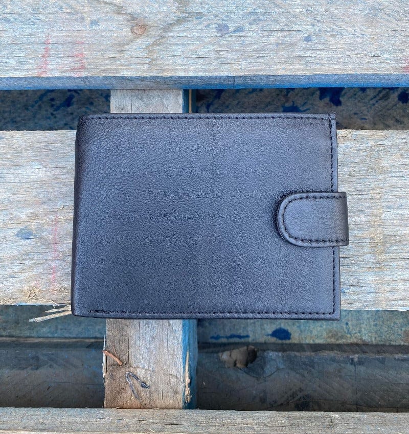 Gympie Saddleworld Handbags & Wallets Black Mens Leather Wallet (69829MEN)