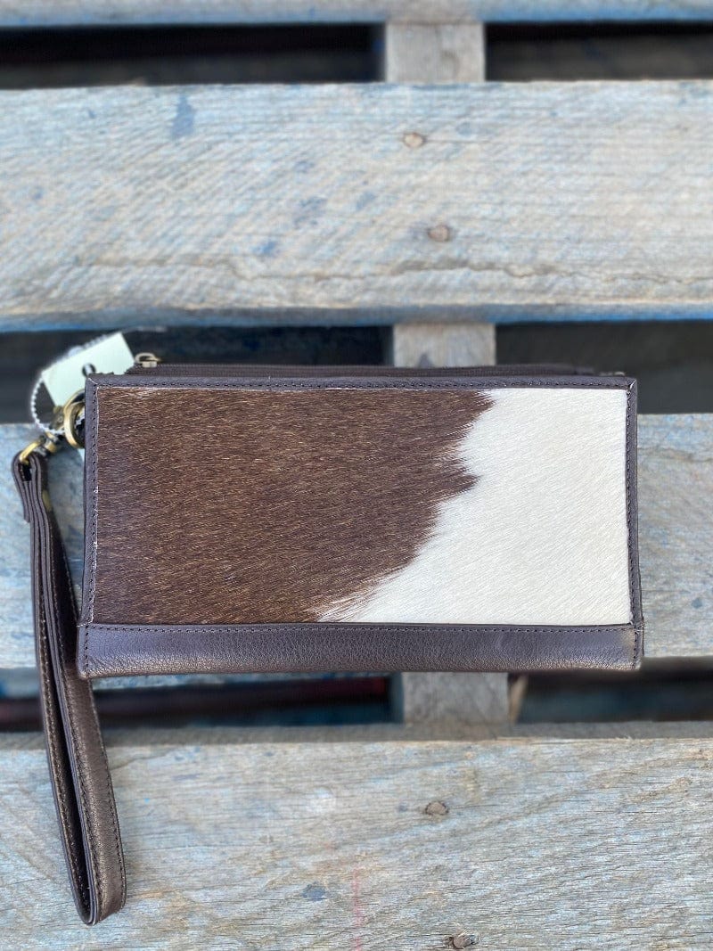 Leather Cowhide Clutch (BELLEVUE) Gympie Saddleworld & Country Clothing