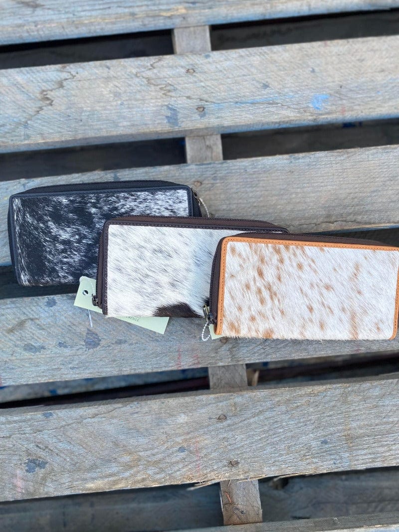 Gympie Saddleworld Handbags & Wallets Leather Cowhide Wallet with Zip (MONTREAL)