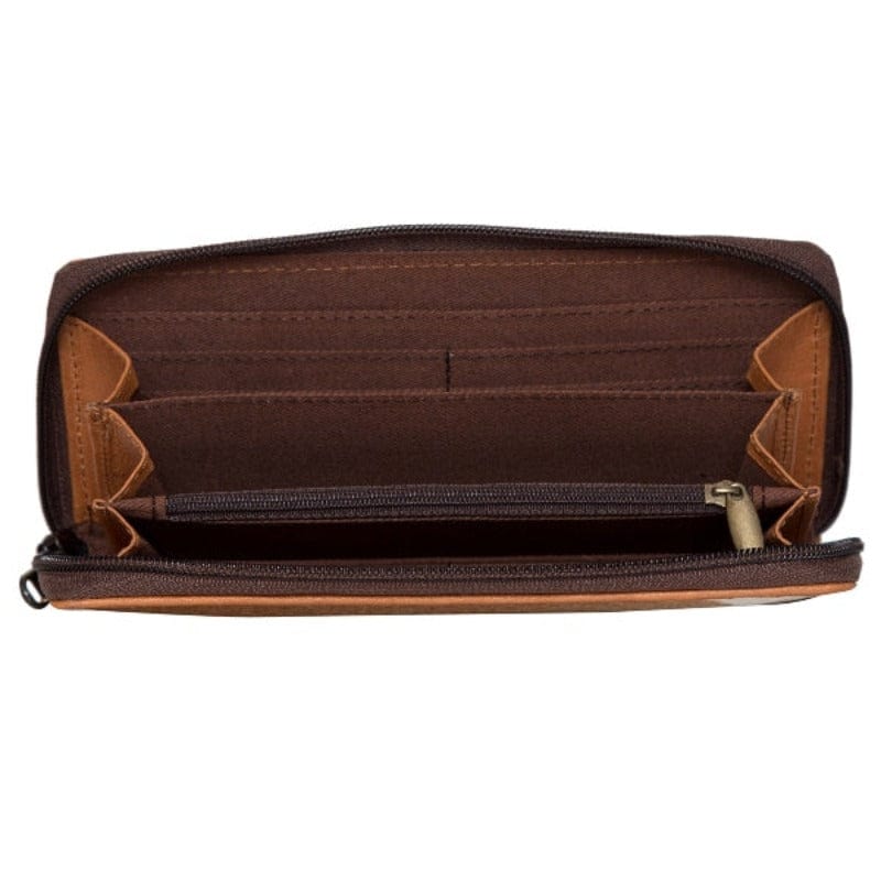 Gympie Saddleworld Handbags & Wallets Leather Cowhide Wallet with Zip (MONTREAL)