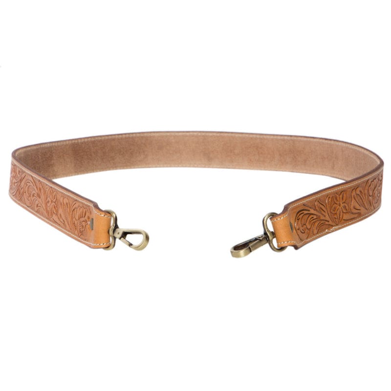 Gympie Saddleworld Handbags & Wallets Tan Leather Tooled Bag Strap