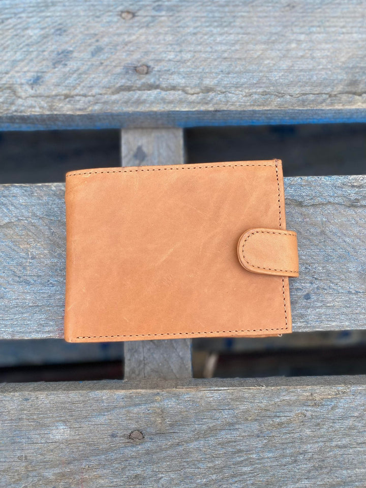 Gympie Saddleworld Handbags & Wallets Tan Mens Leather Wallet (69829MEN)
