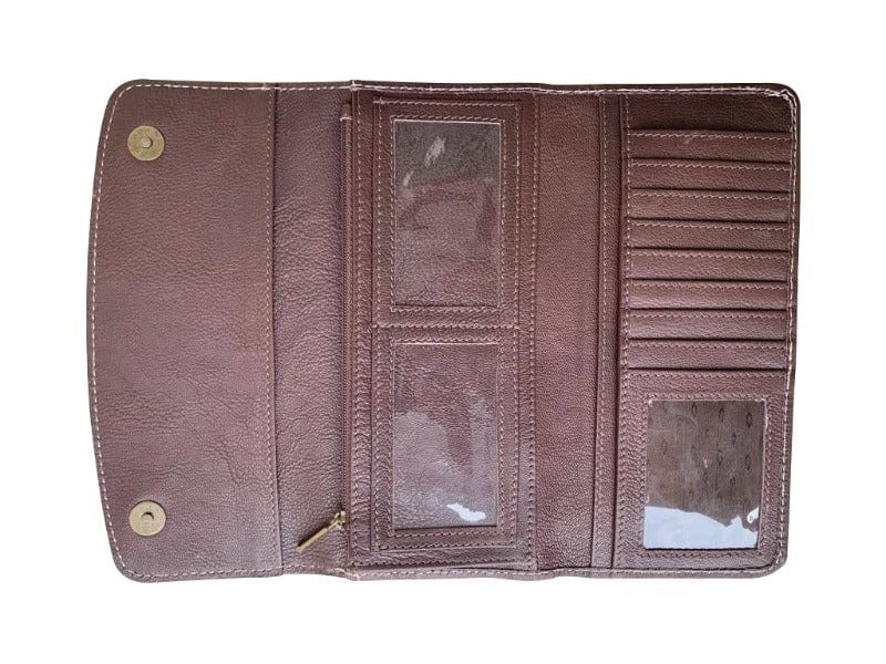 Gympie Saddleworld Handbags & Wallets White Navajo Trifold Wallet With Tooled Leather