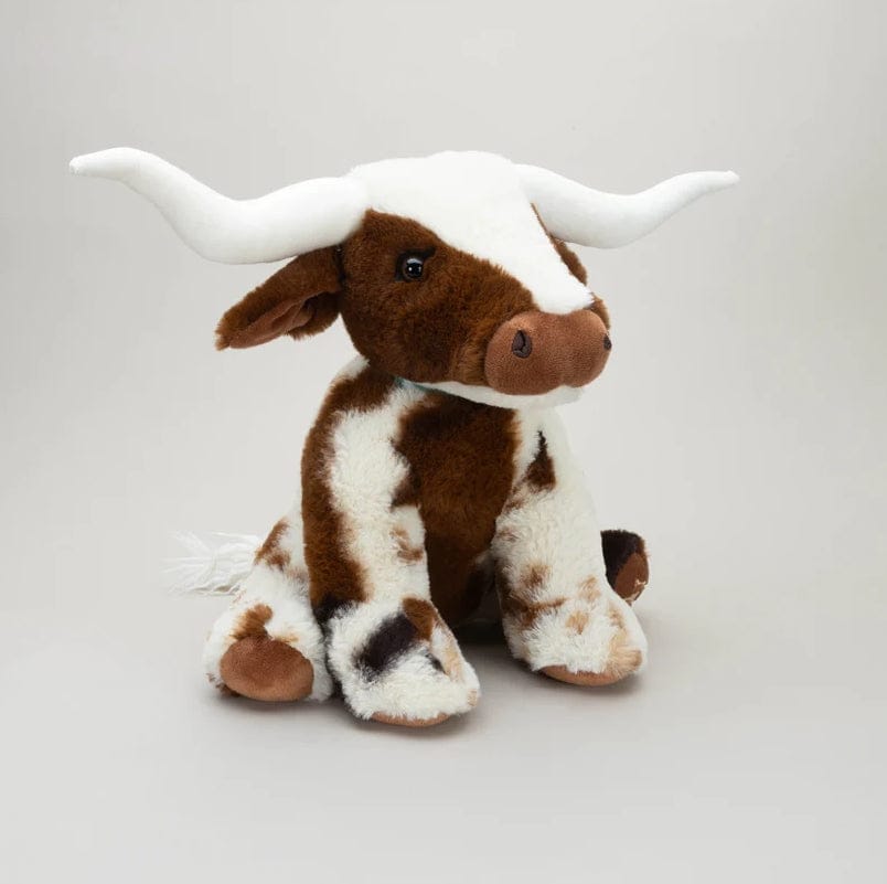 Gympie Saddleworld Toys 30cm / Brown/Cream Plush Toy Texas Longhorn Highland Cow