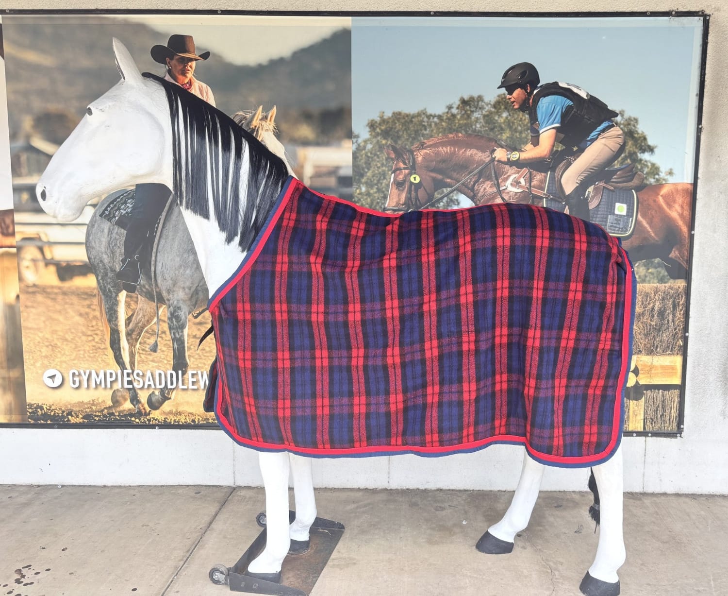 Gympie Saddleworld Winter Horse Rugs 5ft0 / Red/Navy Check Kersey Wool Rug Tartan