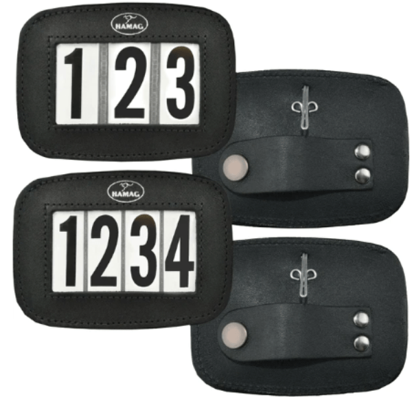 Hamag Bridle Accessories Black Bridle Number Hamag Leather 3 Digit (NH-E5425T-2)