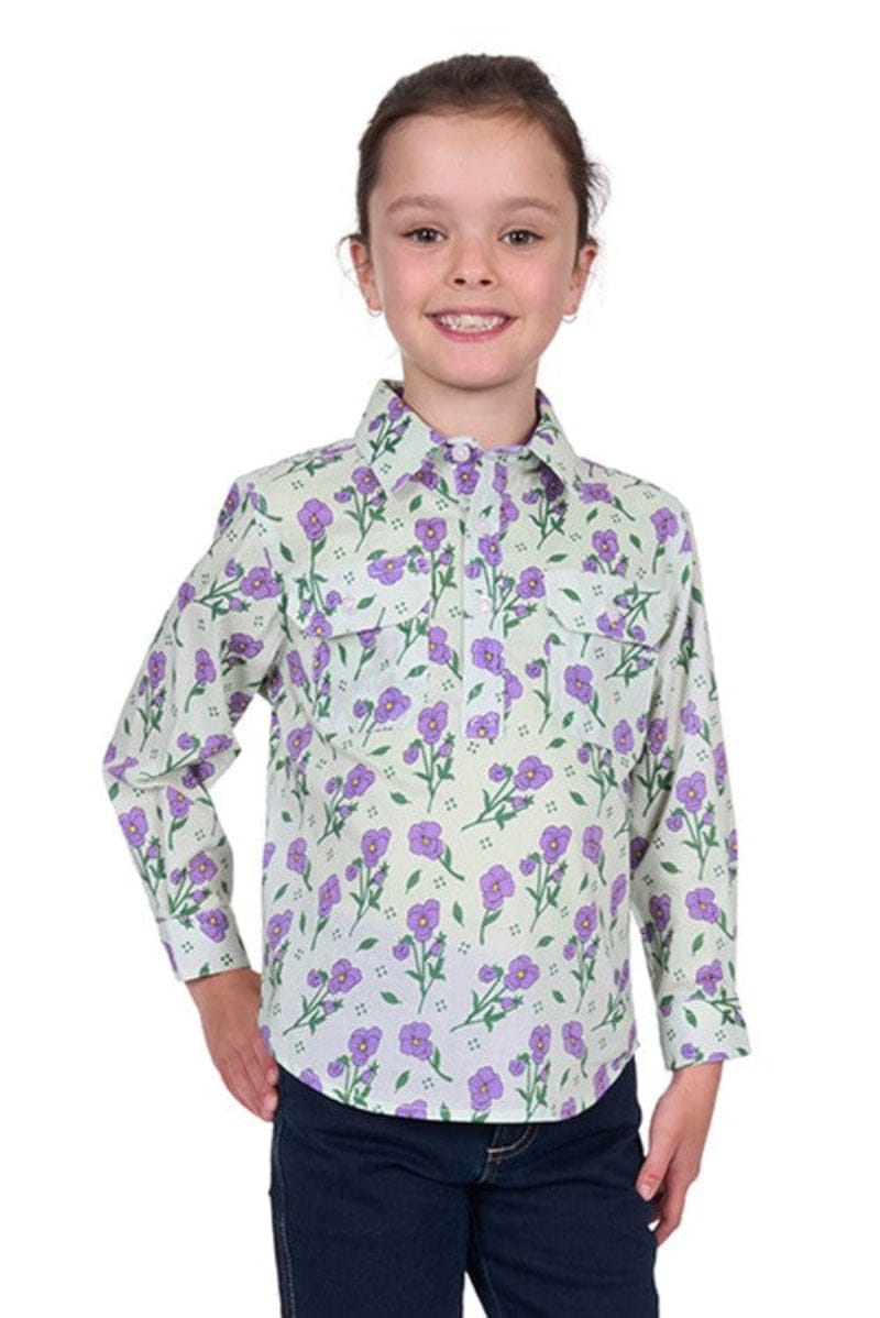 Hard Slog Kids Shirts 08 / Multi Hard Slog Shirt Kids Lynn 1/2 Button