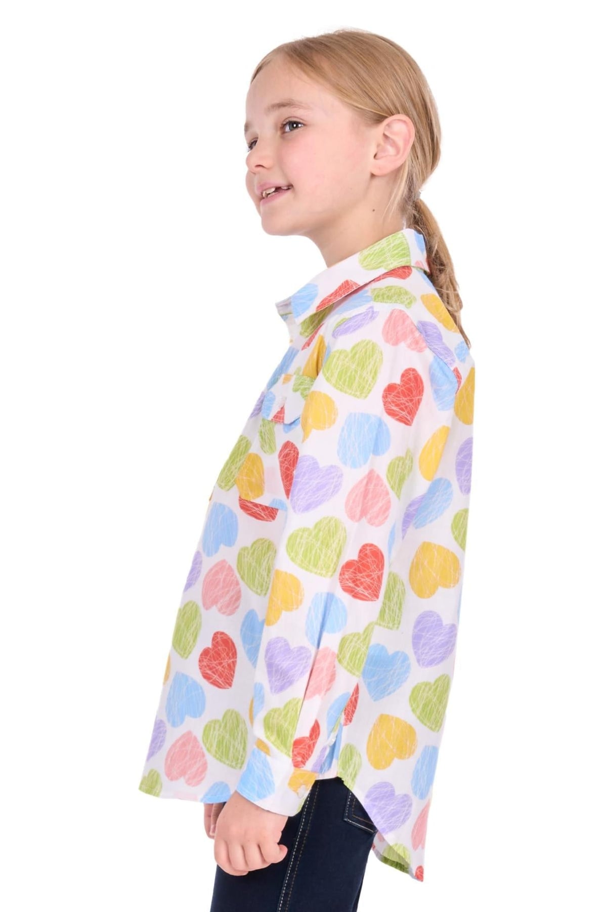 Hard Slog Kids Shirts Hard Slog Shirt Girls Polly 1/2 Button