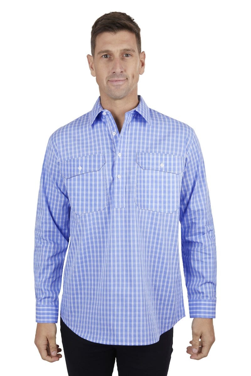 Hard Slog Mens Shirts S / Blue/White Hard Slog Shirt Mens Ron