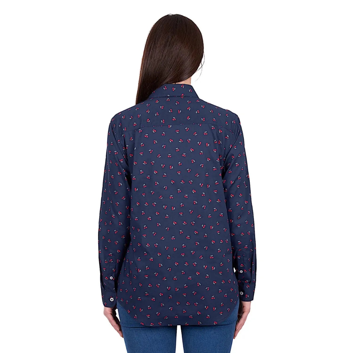 Hard Slog Womens Shirts 08 / Dark Navy Hard Slog Shirt Womens Cherry Half Button