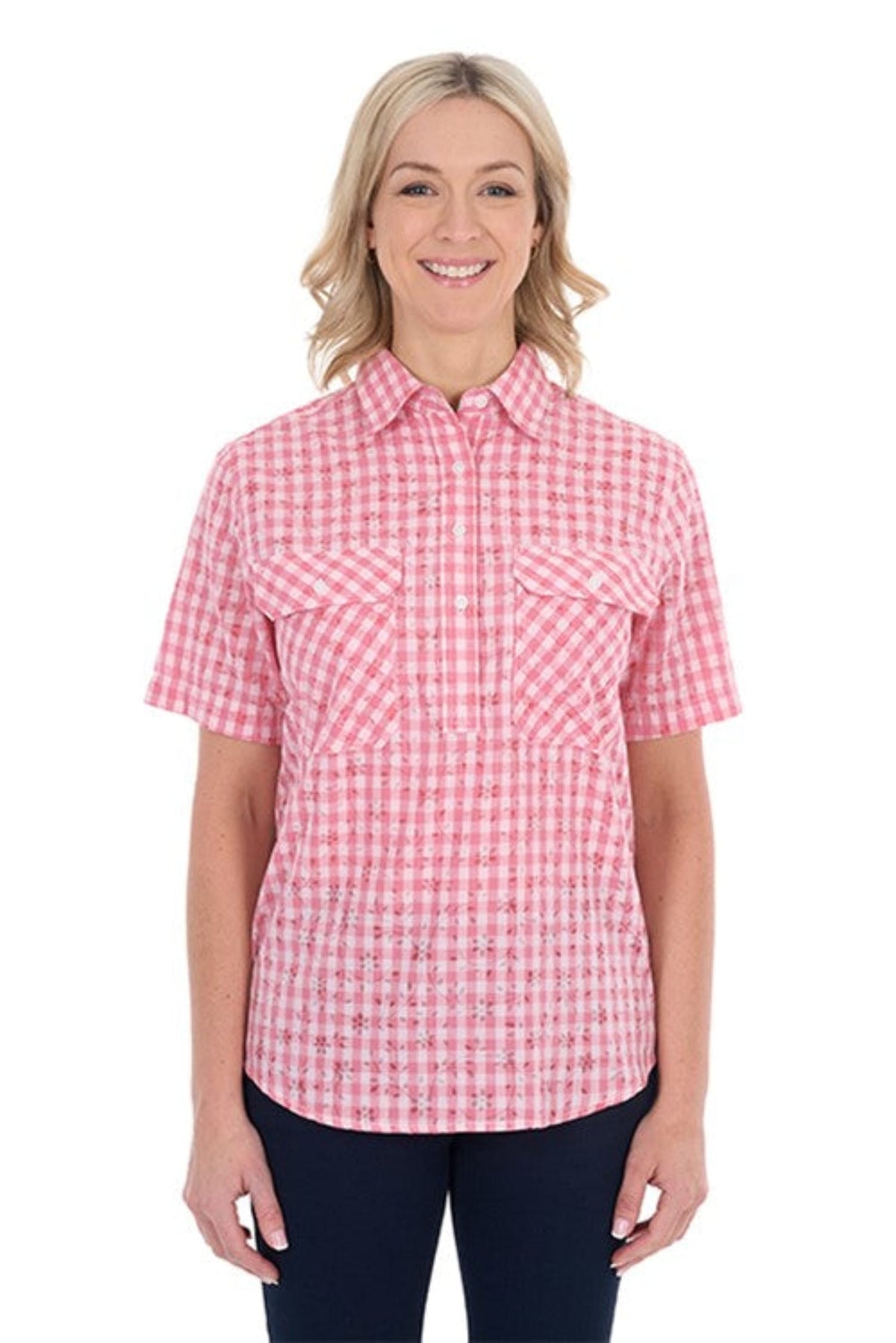 Hard Slog Womens Shirts Hard Slog Shirt Womens Raquel Half Button