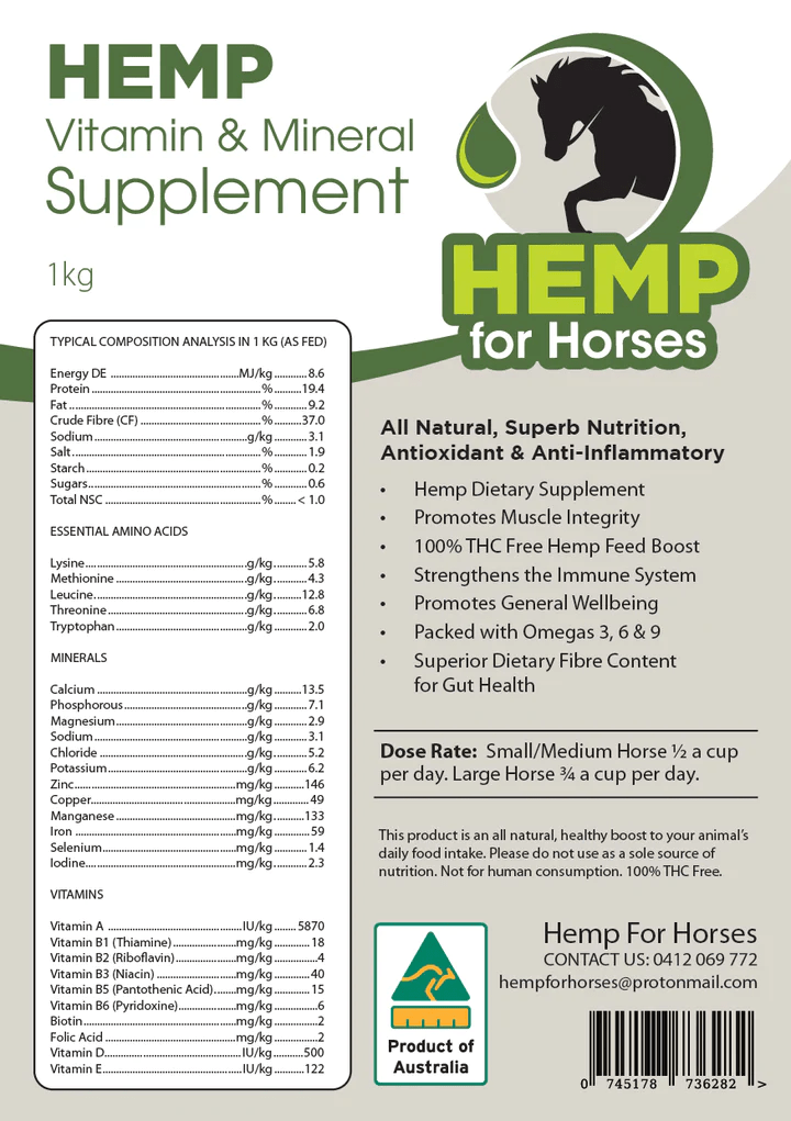 Hemp for Horses Vet & Feed Hemp for Horses Vitamin & Mineral Supplement