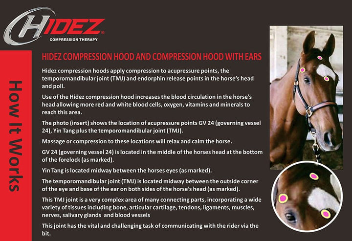 Hidez Fly Masks & Bonnets Hidez Compression Hood with Ears and Zipper