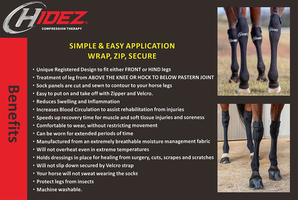 Hidez Horse Boots & Bandages Hidez Compression Socks Front