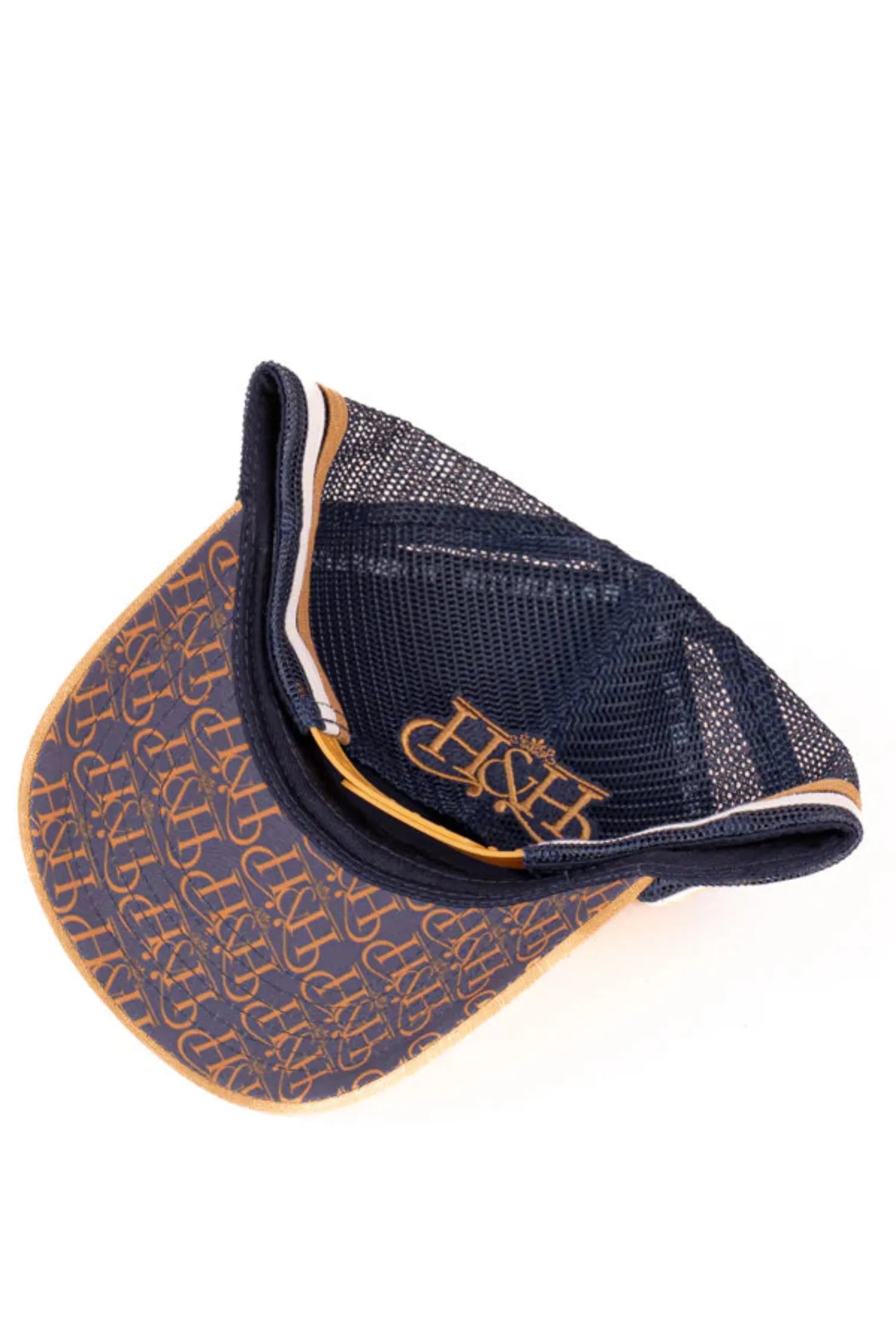 Hitchley and Harrow Caps Tan/Navy Hitchley & Harrow Cap Trucker Linen