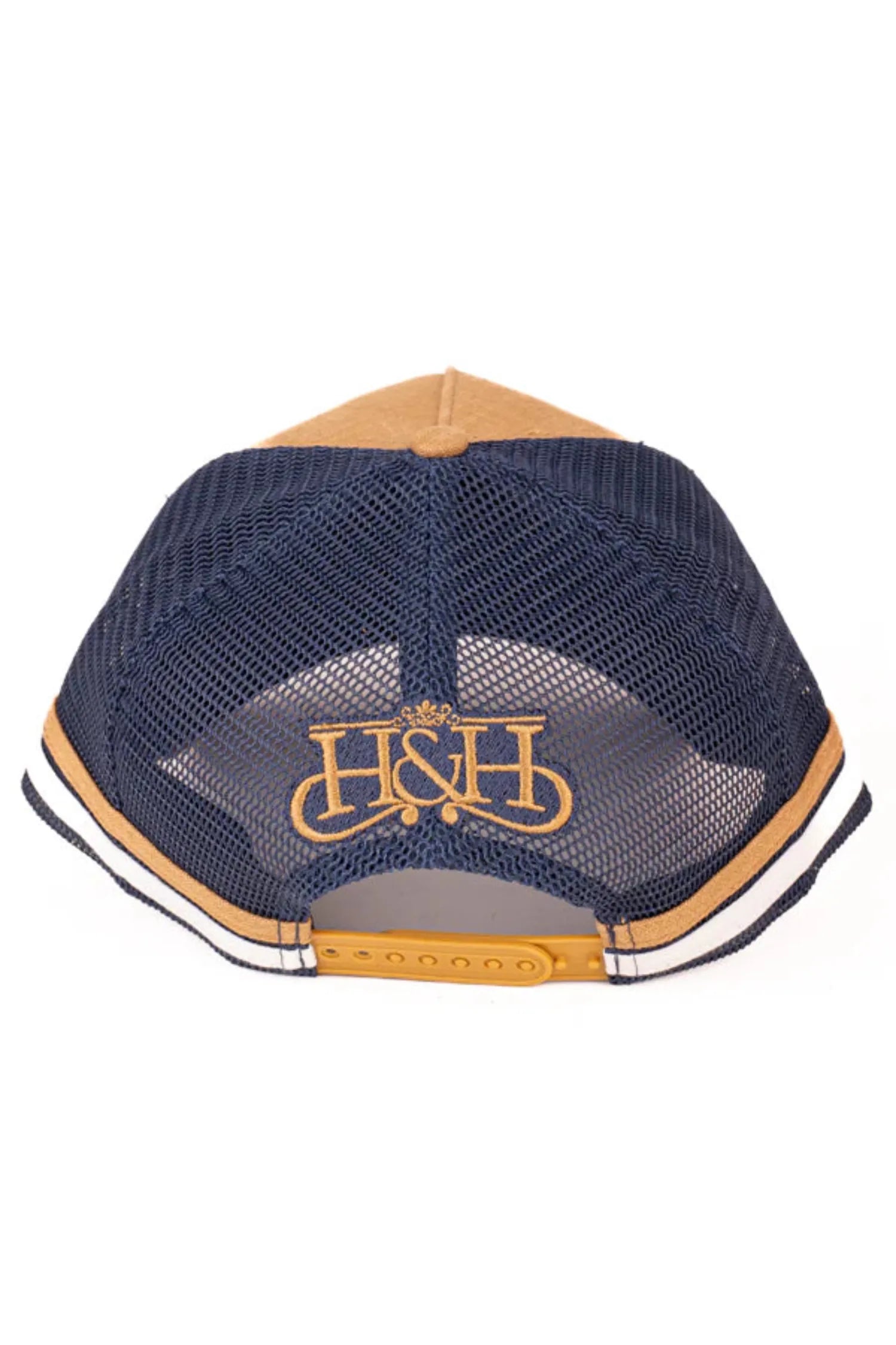 Hitchley and Harrow Caps Tan/Navy Hitchley & Harrow Cap Trucker Linen