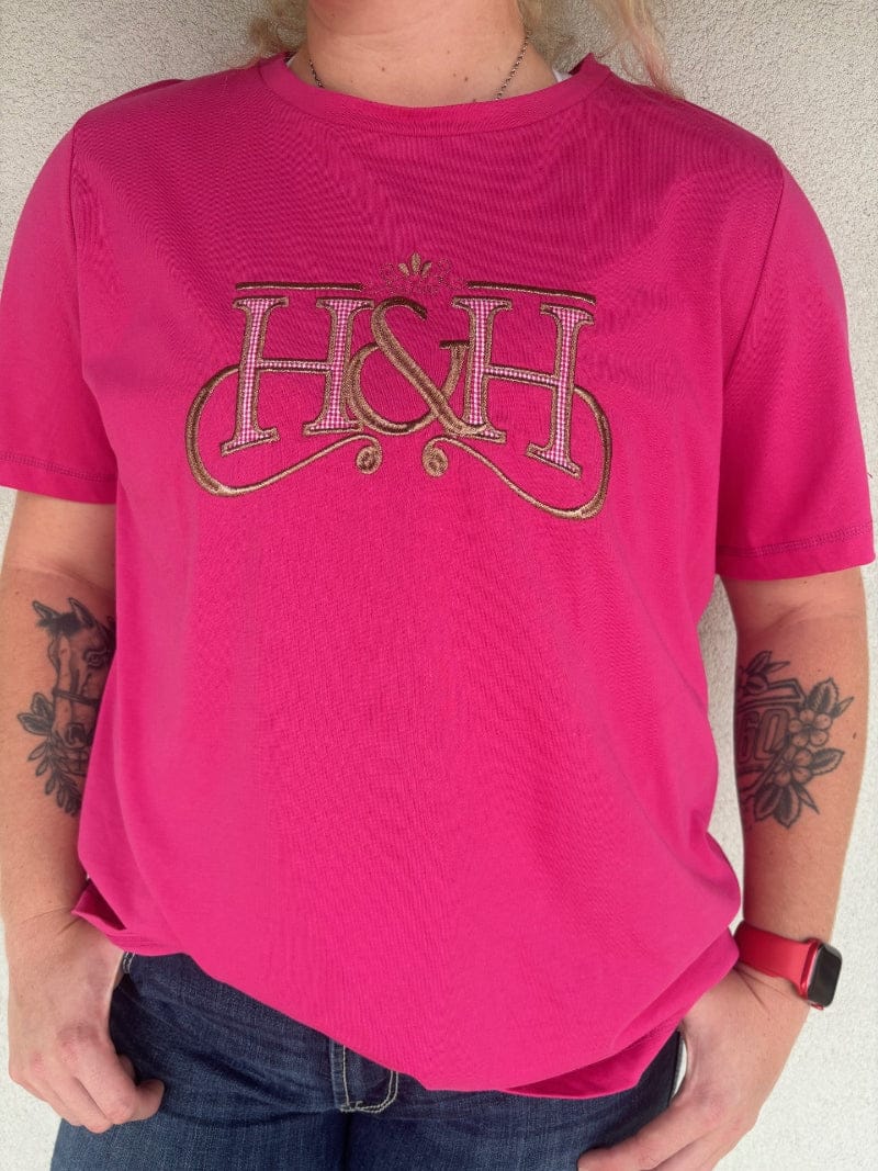 Hitchley and Harrow Womens Shirts 18 / Hot Pink Hitchley and Harrow Tee Womens Logo