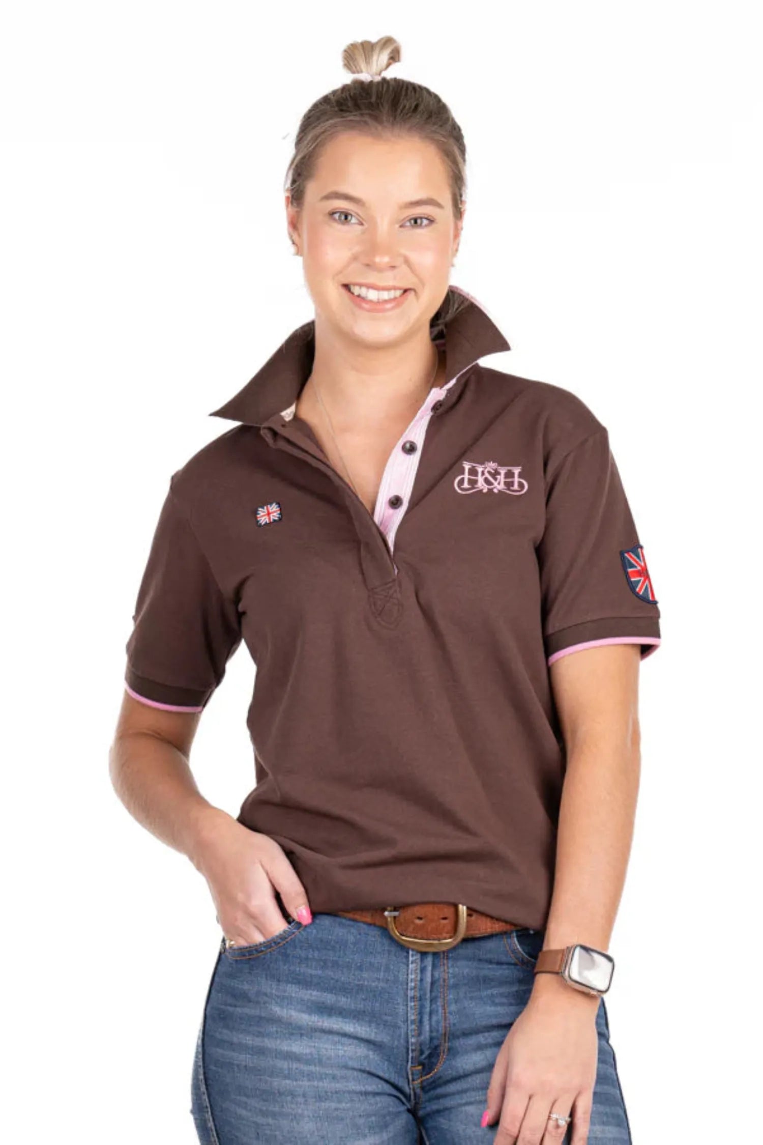 Hitchley and Harrow Womens Shirts Hitchley & Harrow Polo Womens Loose Fit