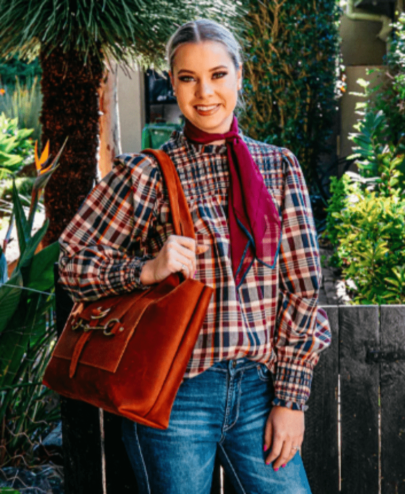 Hitchley and Harrow Womens Shirts Hitchley & Harrow Shirt Womens Linen Collection Check