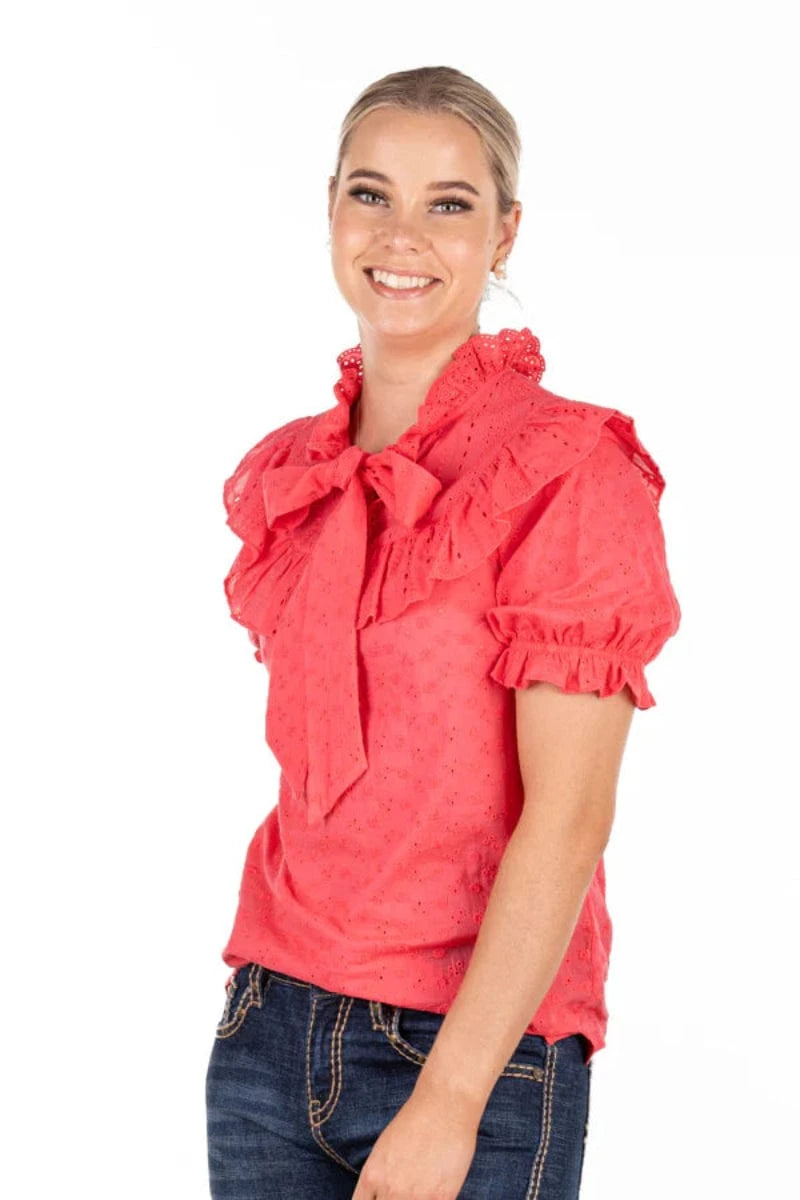 Hitchley and Harrow Womens Shirts Wisteria Lane Top Womens Ruffle