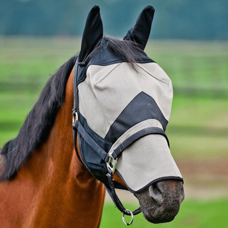 Horze Fly Masks & Bonnets Pony / Light Brown Horze Fly Veil with Nose
