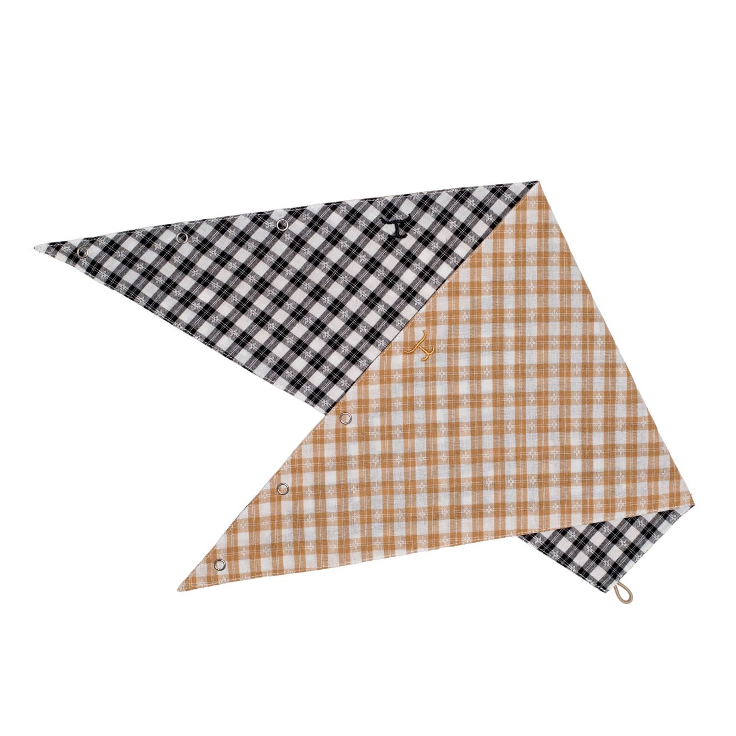 Just Country Bandanas - Scarves Mustard/White Check and Black/White Check Just Country Scarf Carlee Double Sided