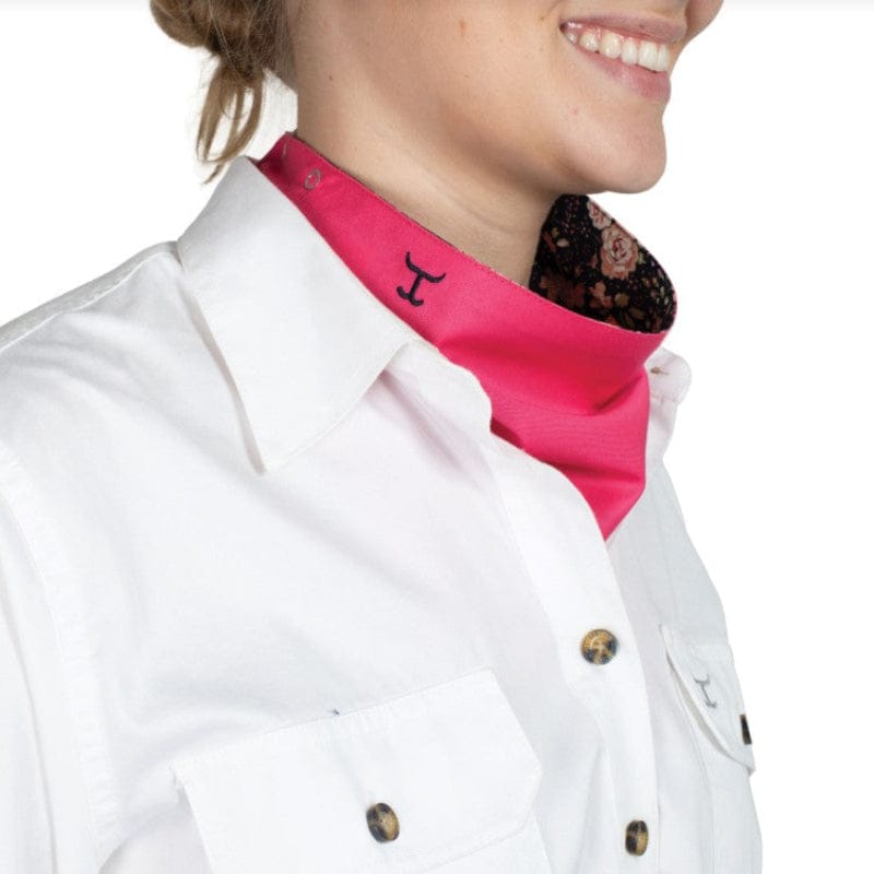 Just Country Bandanas - Scarves Navy Peonies/Hot Pink Just Country Scarf Carlee Double Sided