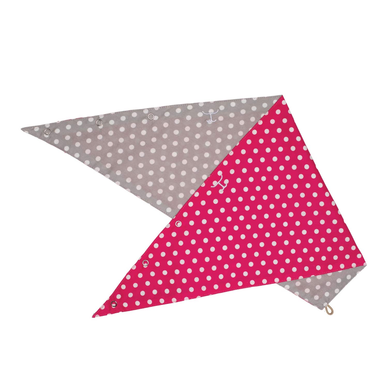 Just Country Bandanas - Scarves Smoke Grey/White Polka Dots/ Raspberry/White Polka Dots / Smoke Grey/White Polka Dots and Raspberry/White Polka Dots Just Country Scarf Carlee Double Sided