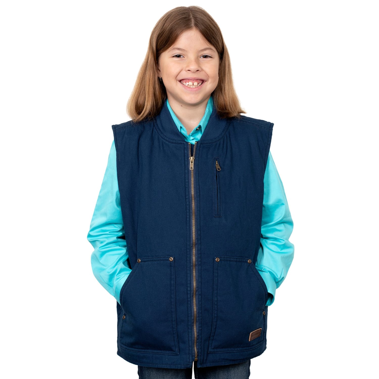 Just Country Kids Jumpers- Jackets - Vests XS / Navy Just Country Vest Kids Diamantina