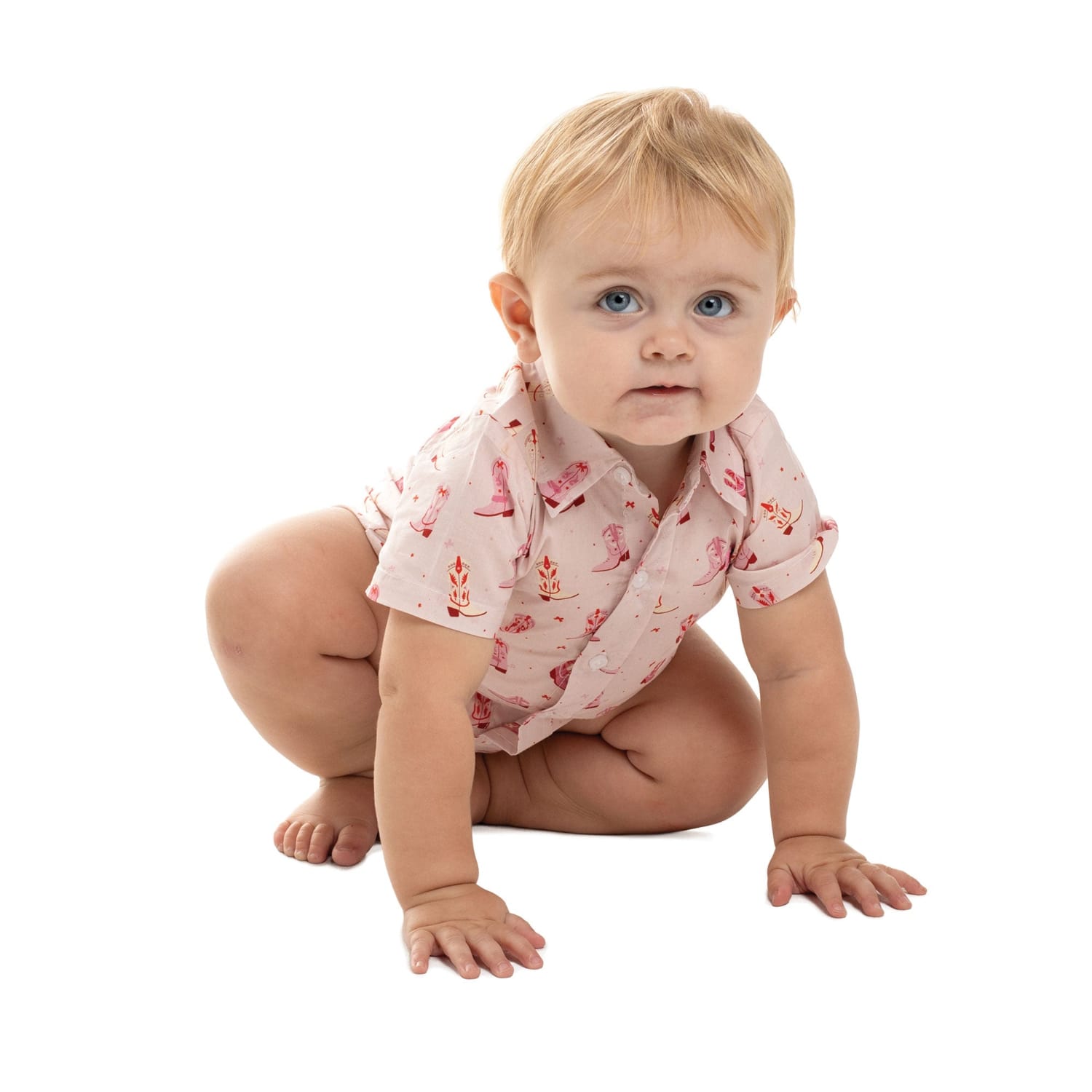 Just Country Kids Shirts 01 / Baby Pink Boots Just Country Jumpsuit Infant Frankie