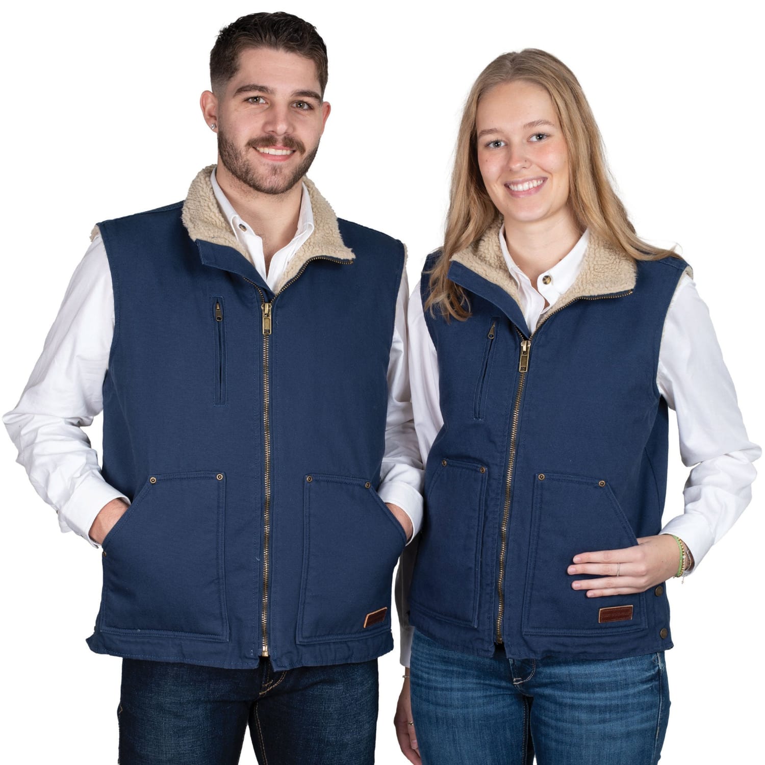 Just Country Mens Jumpers- Jackets - Vests 2XS / Navy Just Country Vest Adults Diamantina Sherpa