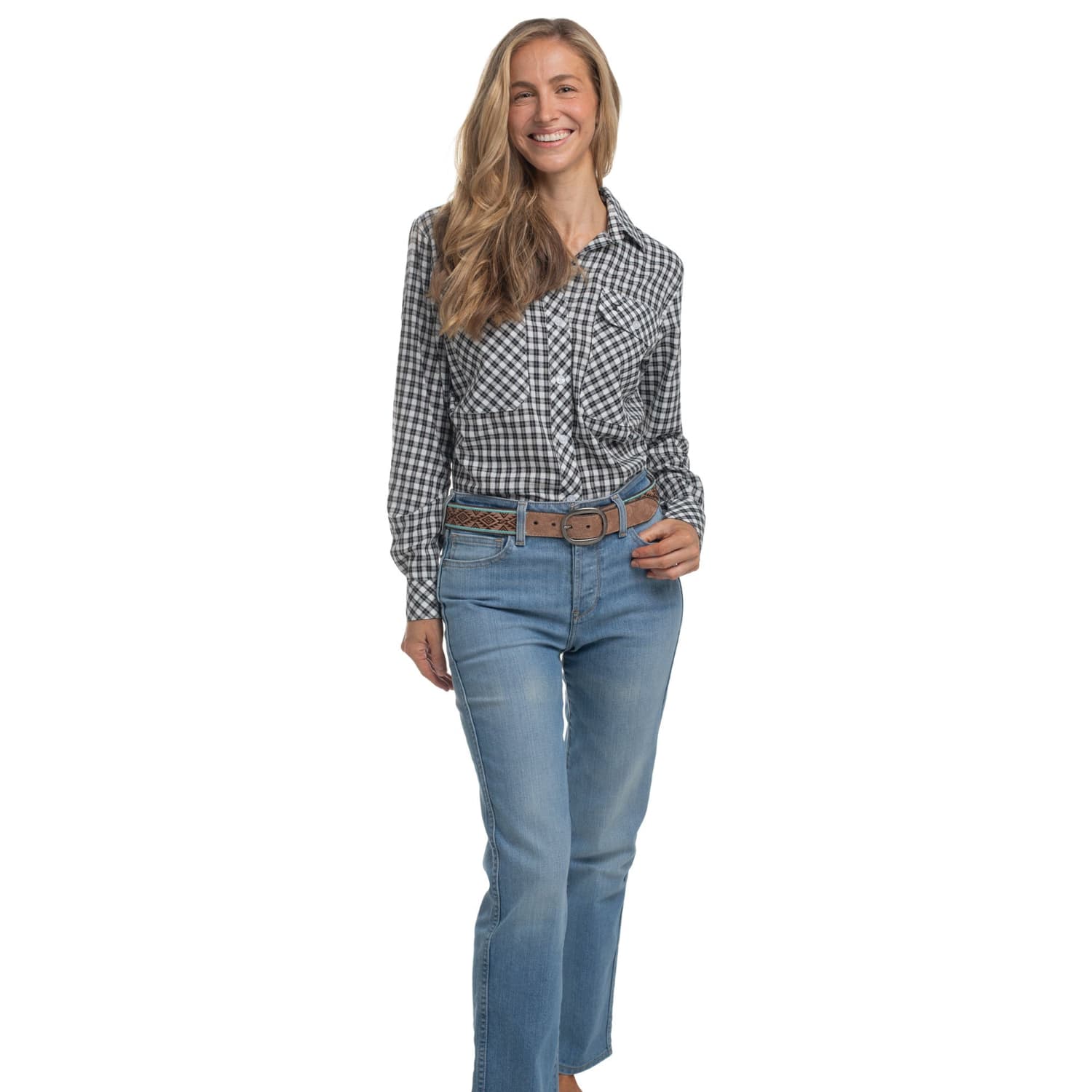 Just Country Womens Shirts Just Country Shirt Womens Abbey Full Button