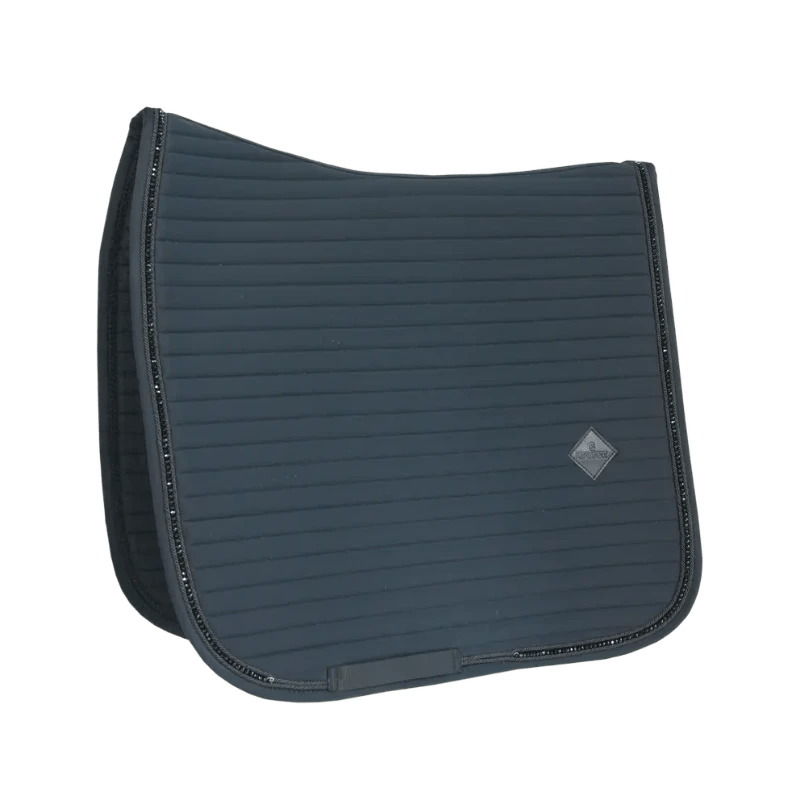 Kentucky Horsewear Saddle Pads English Full Kentucky Dressage Saddlepad w/ Pearls Grey