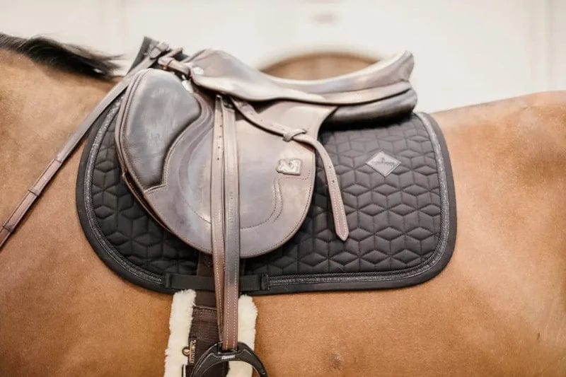 Kentucky Horsewear Saddle Pads English Full Kentucky Show Jumping Saddlepad w/ Glitter Rope Black