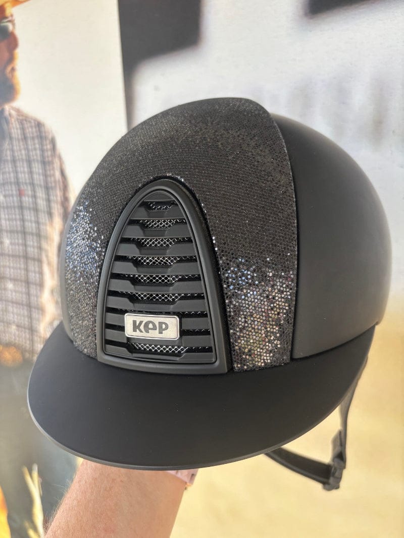 KEP Italia Helmets Large / Black KEP Helmet Cromo 2.0 Textile with Glitter SHELL ONLY (KCRT2BLKLBLKGLI)