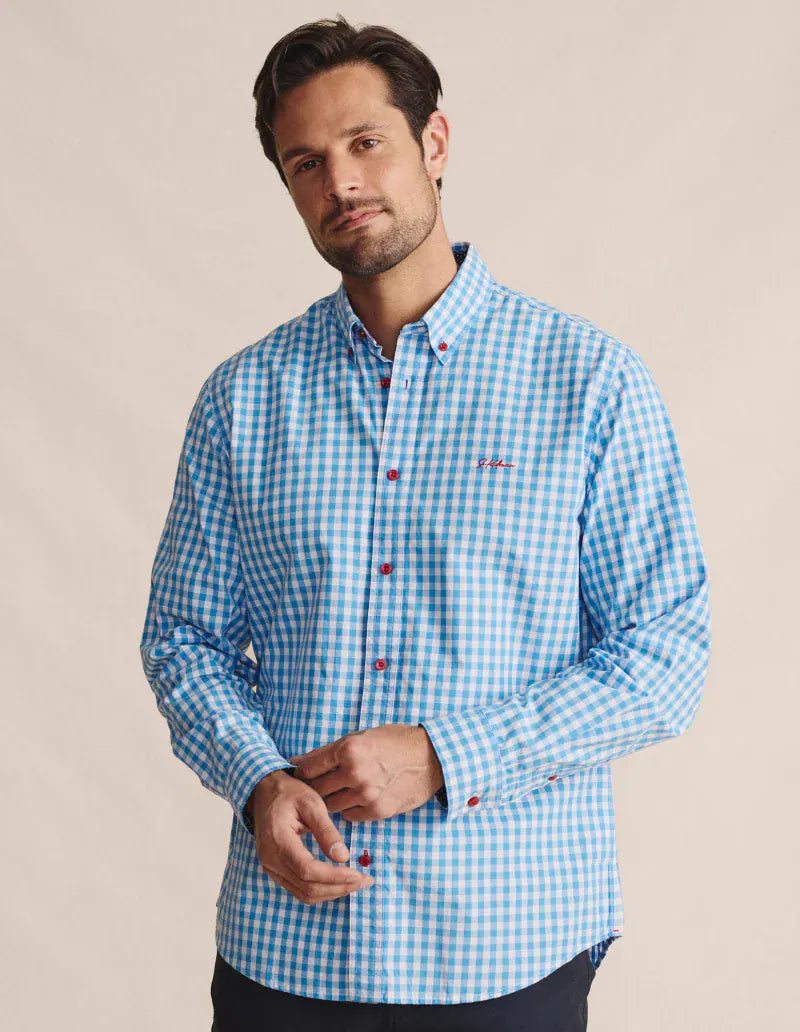 Kidman Mens Shirts S / Pale Blue Check Kidman Shirt Mens Holstein