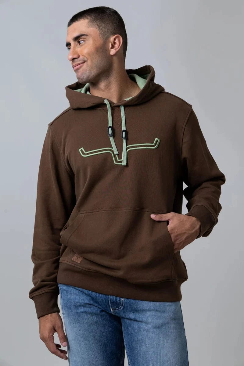 Kimes Ranch Mens Jumpers, Jackets & Vests M / Dark Brown Kimes Ranch Hoodie Mens Fast Talker