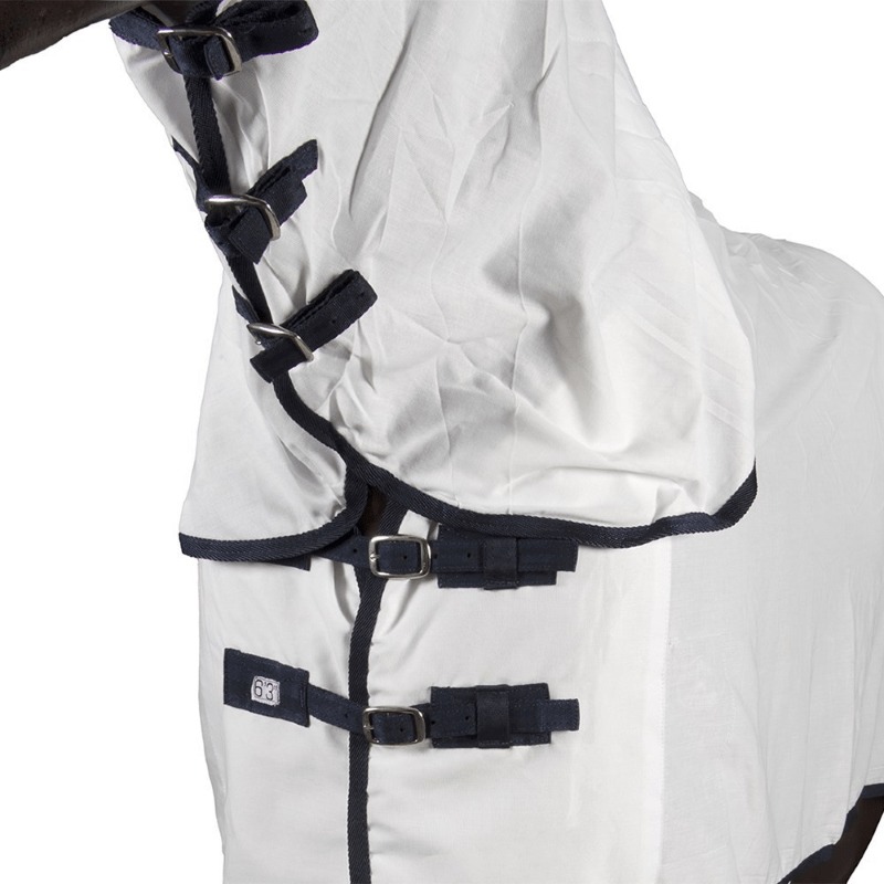Kool Master Summer Horse Rugs Kool Master Flag Combo White with Navy