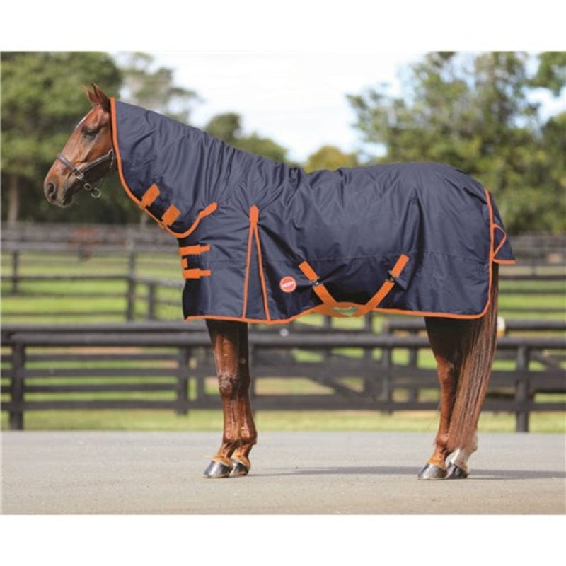 Kozy Winter Horse Rugs 5ft6 / Navy/Orange Binding Kozy 1200D Lite Rain Sheet Combo