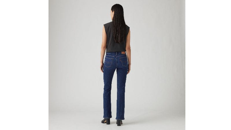 Levi Womens Jeans Dark Indigo / 28x32 Levi Jeans Womens 725 High Rise Bootcut