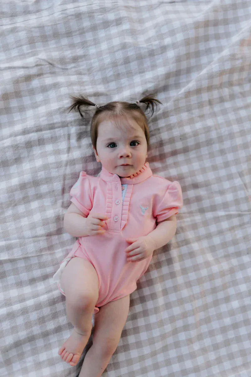 Little Windmill Kids Shirts 06 / Navy Little Windmill Polo Girls Leah Classic Ruffle