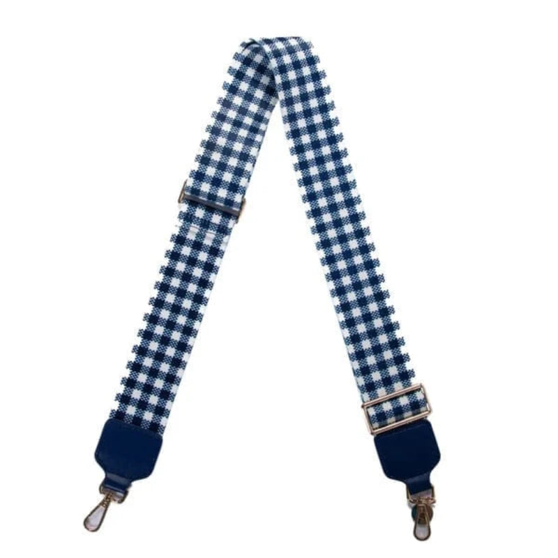 Liv and Milly Handbags & Wallets Navy Gingham Liv & Milly Handbag Strap
