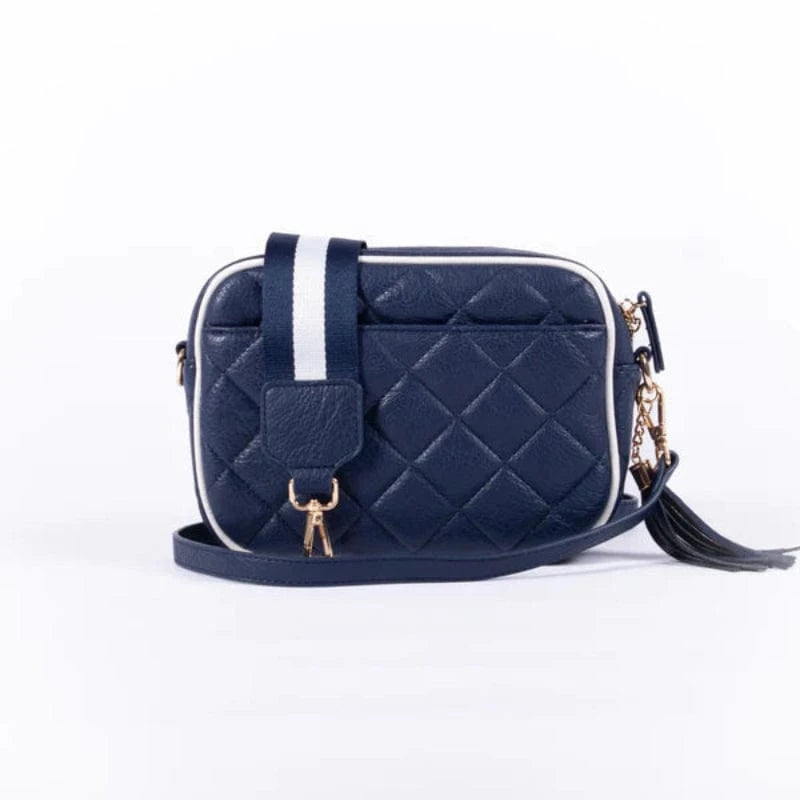 Liv and Milly Handbags & Wallets Navy/White Liv & Milly Handbag Sally Quilted