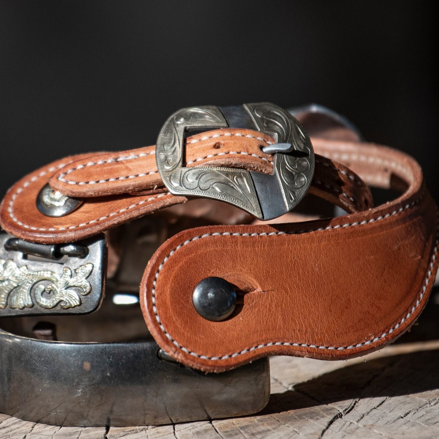 Martin Saddlery Spur Straps Harness Martin Saddlery Spur Straps Cowboy Natural