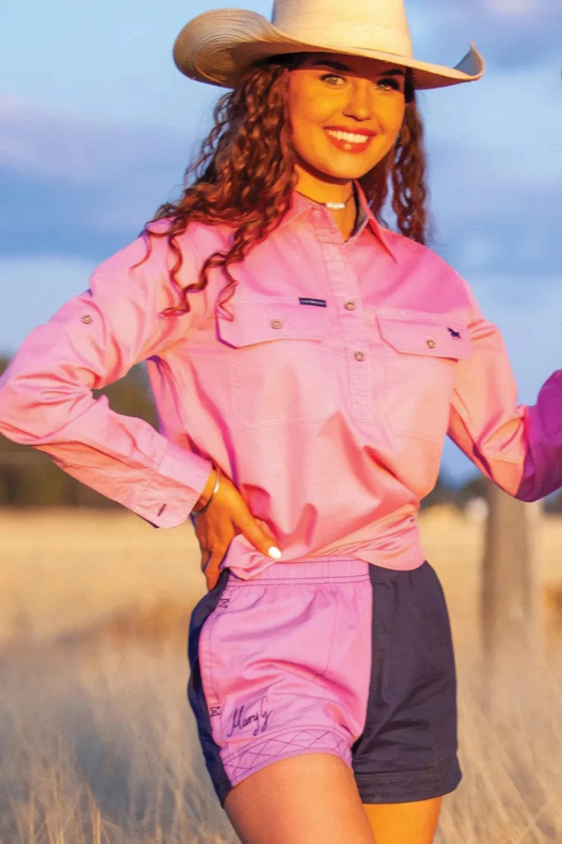 MaryG Womens Shorts, Skirts & Dresses 08 / French Navy/Musk MaryG Old School Harlequin Shorts French Navy and Musk