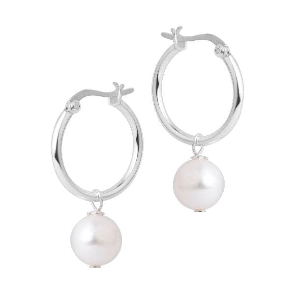 MCJ Jewellery MCJ Earrings Hoops with Freshwater Pearl