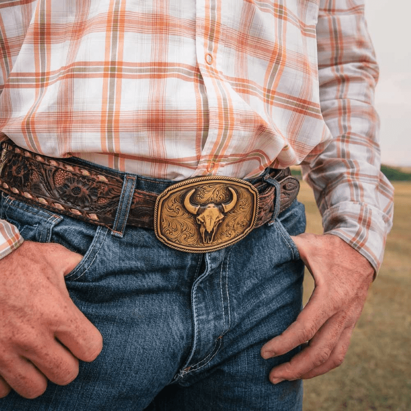 Montana Silversmiths Belt Accessories Montana Silversmiths Belt Buckle Buffalo Skull