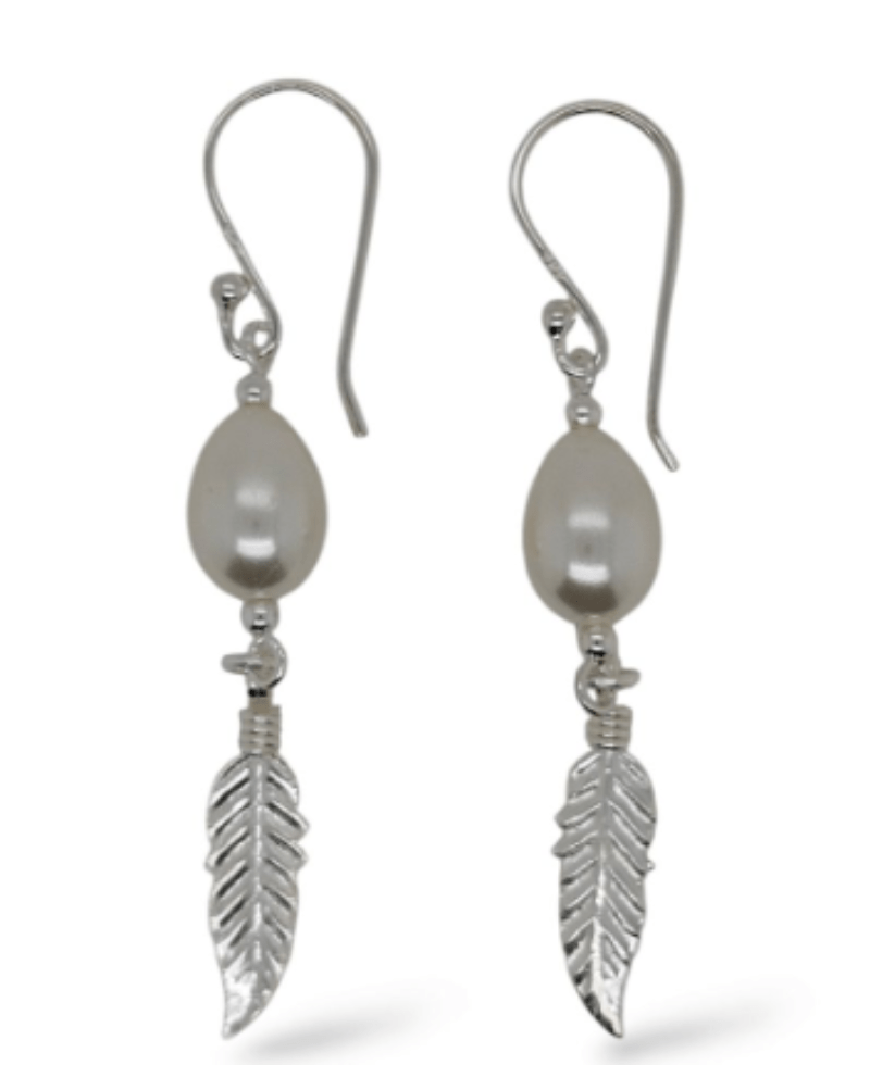 Mountain Creek Jewellery Jewellery Mountain Creek Jewellery Earrings Pearl Feather