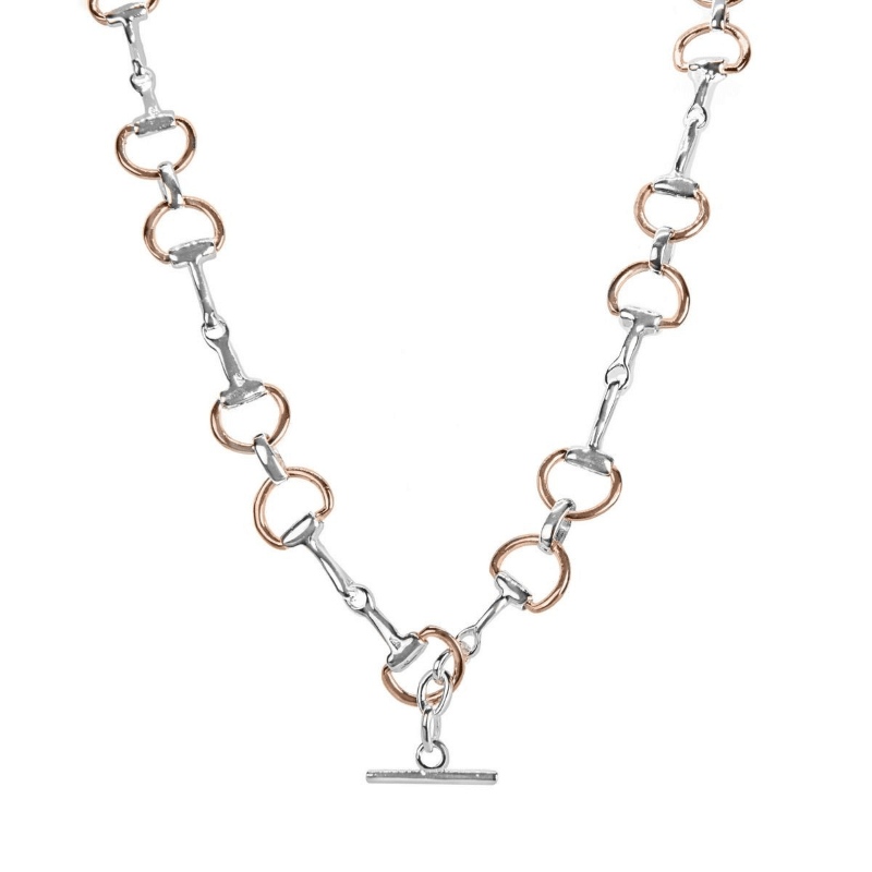 Mountain Creek Jewellery MCJ Sterling Silver & Rose Gold Horse Bit Necklace