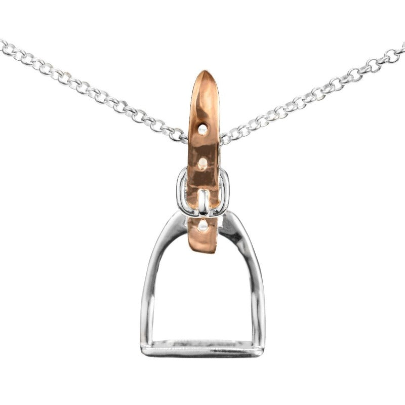 Mountain Creek Jewellery MCJ Stirrup Pendant with Rose Gold